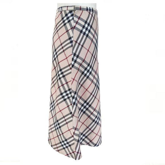 BURBERRY LONDON Nova Plaid A-Line Skirt M - Picture 5 of 10